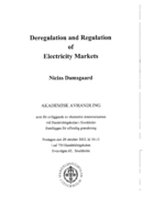 Deregulation and regulation of electricity markets