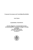Corporate governance and controlling shareholders