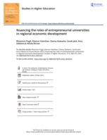 Nuancing the roles of entrepreneurial universities in regional economic development