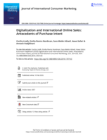 Digitalization and International Online Sales: Antecedents of Purchase Intent