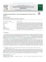 Carbon pricing and power sector decarbonization: Evidence from the UK