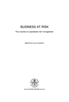 Business at risk : four studies on operational risk management