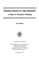Institutions in transition : a study of Vietnamese banking