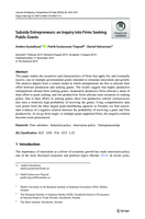 Subsidy Entrepreneurs: An Inquiry into Firms Seeking Public Grants