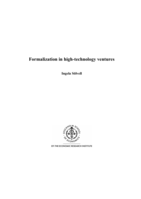 Formalization in high-technology ventures