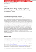 Behind the Stigma Shield: Frontline Employees' Emotional Response to Organizational Event Stigma at Work and at Home