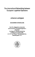 The international networking between European logistical operators