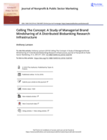 Celling The Concept: A Study of Managerial Brand Mindsharing of A Distributed Biobanking Research Infrastructure