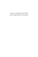 Essays on international trade and foreign direct investment
