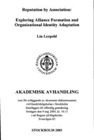 Reputation by association : exploring alliance formation and organizational identity adaptation