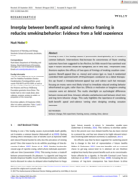 Interplay between benefit appeal and valence framing in reducing smoking behavior: Evidence from a field experience