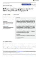 Different ways of managing risk as reported in 10-Ks: A supervised learning approach