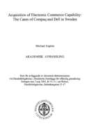 Acquisition of electronic commerce capability : the cases of Compaq and Dell in Sweden