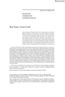 Bad Times, Good Credit