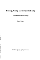 Honesty, vanity and corporate equity : four microeconomic essays