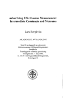 Advertising effectiveness measurement : intermediate constructs and measures