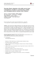 Detecting climate adaptation with mobile network data in Bangladesh: anomalies in communication, mobility and consumption patterns during cyclone Mahasen