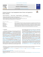 Cultural diversity in top management teams: Review and agenda for future research