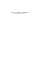 Essays on Inequality, Gender and Family Background