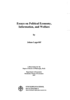 Essays on political economy, information, and welfare