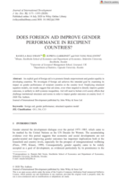 Does Foreign Aid Improve Gender Performance in Recipient Countries?
