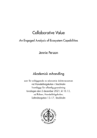 Collaborative Value : an engaged analysis of ecosystem capabilities