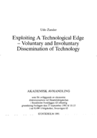 Exploiting a technical edge : voluntary and involuntary dissemination of technology