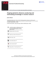Shaping epistemic distance: producing and withholding knowledge in market research