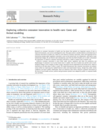 Exploring collective consumer innovation in health care: Cases and formal modeling