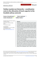 Neither market nor hierarchy-coordination costs in the allocation of track capacity in the Swedish railway network