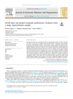 2D:4D does not predict economic preferences: Evidence from a large, representative sample