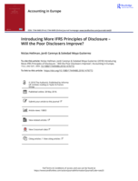 Introducing More IFRS Principles of Disclosure – Will the Poor Disclosers Improve?
