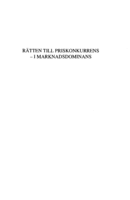 Rätten till priskonkurrens - i marknadsdominans