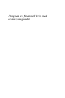 Prognos av finansiell kris med redovisningsmått : en jämförelse mellan traditionell och inflationsjusterad redovisning