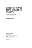 Emission control costs in Swedish industry: an empirical study of the iron & steel and pulp & paper industries