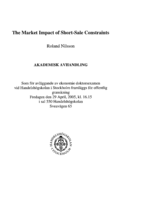 The market impact of short-sale constraints