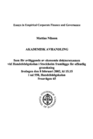 Essays in empirical corporate finance and governance