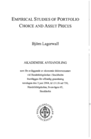 Empirical studies of portfolio choice and asset prices