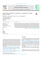 Journal-based replication of experiments: An application to “Being Chosen to Lead”