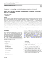 Emergence in marketing: An institutional and ecosystem framework