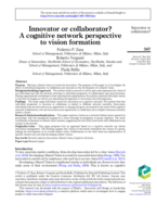 Innovator or collaborator? A&nbsp;cognitive network perspective to&nbsp;vision formation