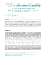 Public-Private Partners Against Crime: Governance, Surveillance and the Limits of Corporate Accountability