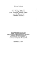 The pricing of shares with different voting power and the theory of oceanic games