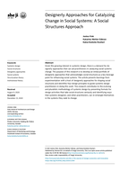 Designerly Approaches for Catalyzing Change in Social Systems: A Social Structures Approach