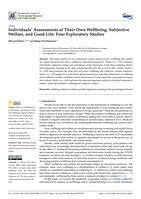 Individuals’ Assessments of Their Own Wellbeing, Subjective Welfare, and Good Life: Four Exploratory Studies