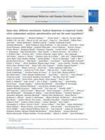 Same data, different conclusions: Radical dispersion in empirical results when independent analysts operationalize and test the same hypothesis