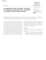 Many Analysts, One Data Set: Making Transparent How Variations in Analytic Choices Affect Results