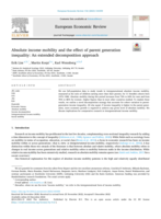 Absolute income mobility and the effect of parent generation inequality: An extended decomposition approach