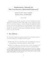 Supplementary Appendix for " The Cross-Section of Household Preferences "