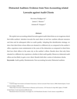 Distracted Auditors: Evidence from Non-Accounting related Lawsuits against Audit Clients